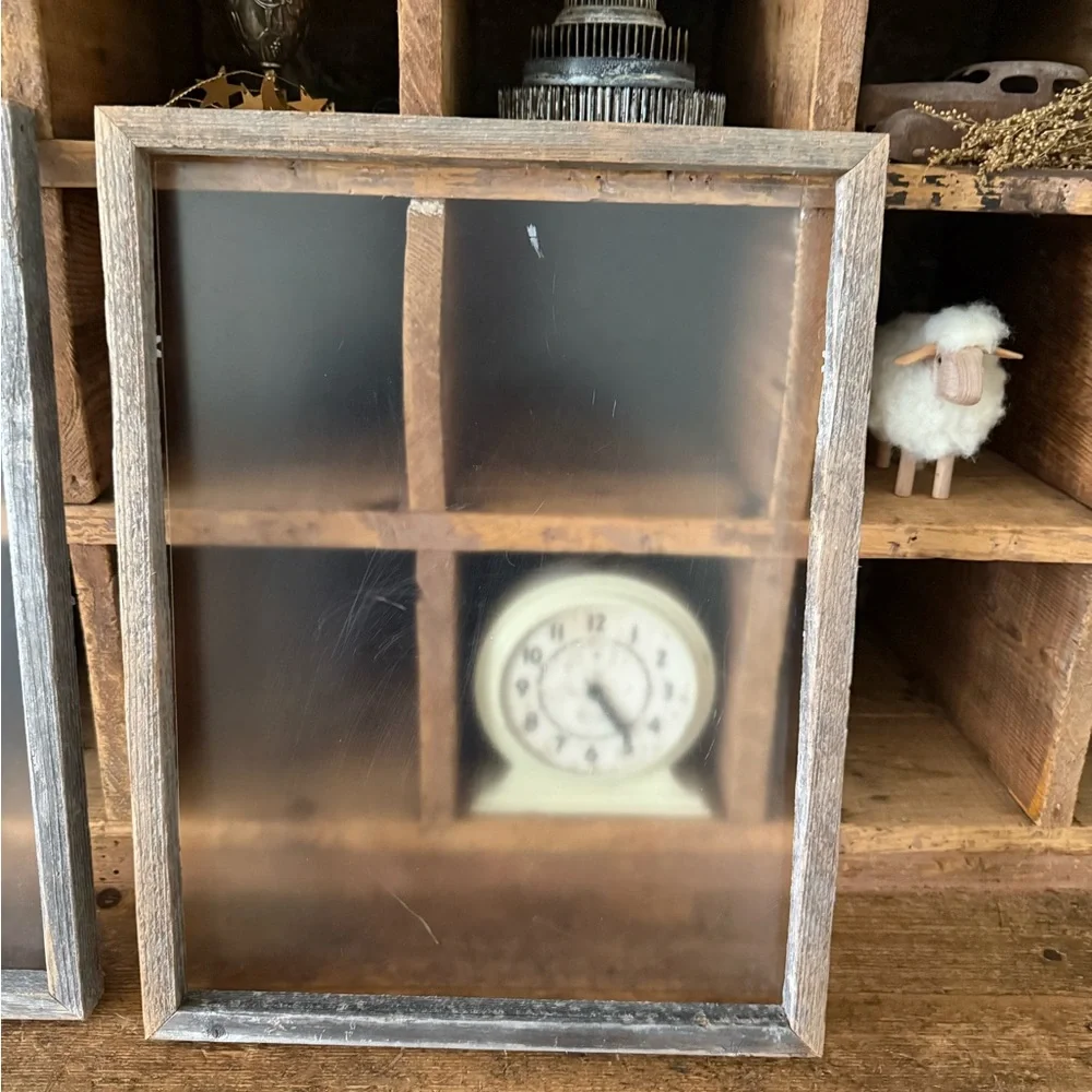 (2) Rustic Farmhouse Frames With Plexiglass